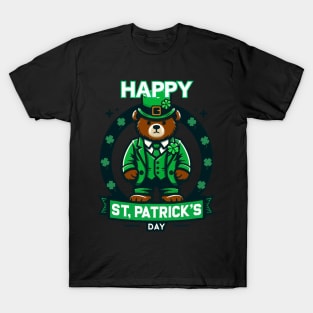 Happy st patricks day funny green bear T-Shirt